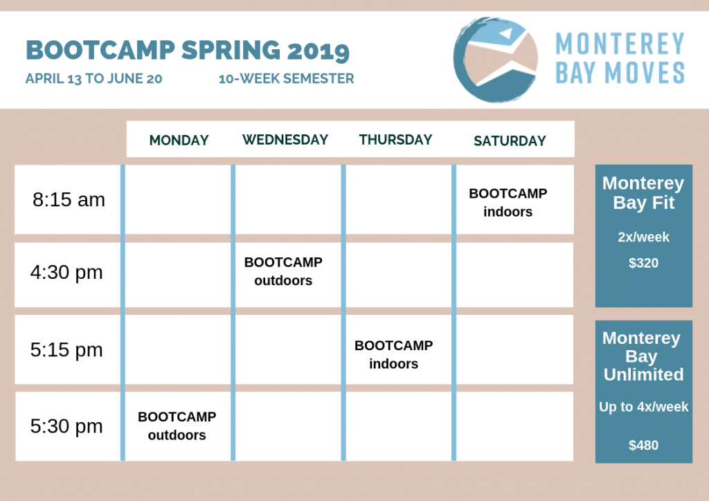 SPRING BOOTCAMP SCHEDULE