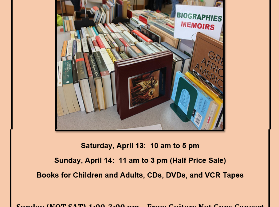 April Booksale at the Marina Library