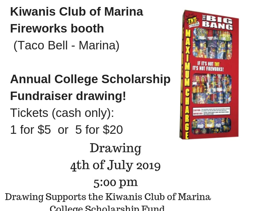 Kiwanis Club of Marina Fireworks Fundraiser