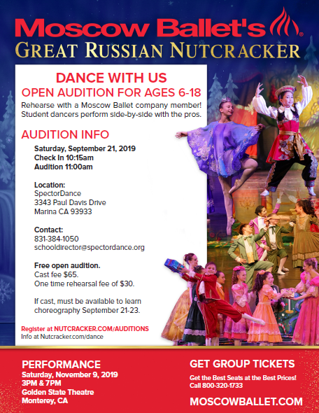Audition for the Moscow Ballet’s Great Russian Nutcracker