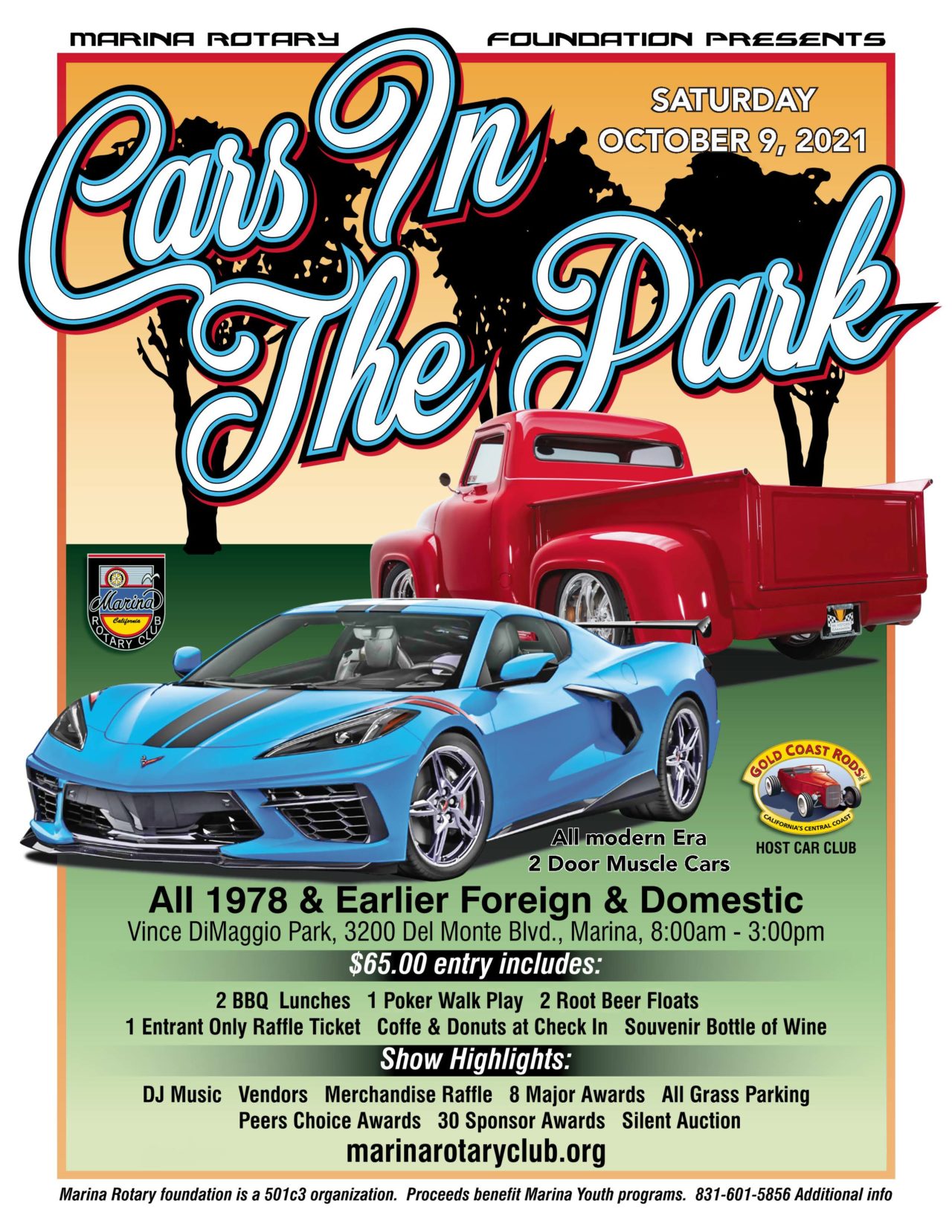 Marina Rotary Club's Annual Cars in the Park 2021 - Marina Chamber of ...